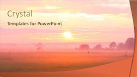  Presentation with land - Slide set having day-ends-grass-land background and a cream colored foreground