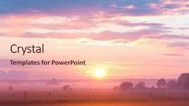  Presentation with end - PPT theme consisting of day ends twilight time background and a lemonade colored foreground