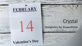  Presentation with valentines day - PPT theme having day february 14 on calendar background and a  colored foreground