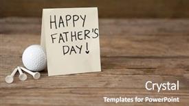  Presentation with greeting card - Beautiful presentation featuring day greeting card by golf backdrop and a coral colored foreground