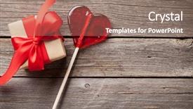  Presentation with valentines day - Slide set consisting of day greeting card sweet candy background and a coral colored foreground