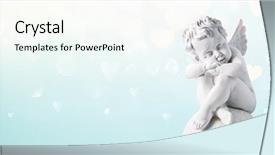  Presentation with greeting card - Slides having day greeting card with cupid background and a pink colored foreground