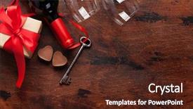  Presentation with greeting card - Theme having day greeting card with wine background and a tawny brown colored foreground