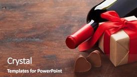  Presentation with chocolate wine - Presentation design enhanced with day greeting card with wine background and a tawny brown colored foreground