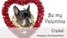  Presentation with valentines day - Cool new PPT layouts with day heart with a dog backdrop and a light gray colored foreground