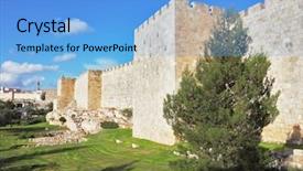  Presentation with sunny sky - Presentation theme featuring cluj napoca romania august 2 2015 crowd of party people having fun during a fatman scoop concert at the untold festival note visible grain at 100 best at smaller sizes background and a light gray colored foreground.