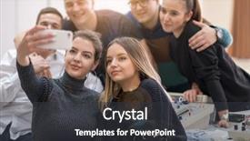  Presentation with students - Slides featuring day in the electronics classroom background and a dark gray colored foreground