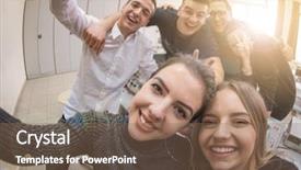  Presentation with students - Amazing slides having day in the electronics classroom backdrop and a violet colored foreground