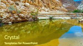  Presentation with water springs - Amazing presentation theme having day in the negev desert backdrop and a tawny brown colored foreground