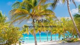  Presentation with beach sands - Colorful PPT theme enhanced with day in varadero in cuba backdrop and a gold colored foreground