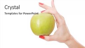  Presentation with green apple - Presentation theme having day keeps a doctor away background and a  colored foreground