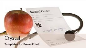  Presentation with apple - Amazing presentation theme having day keeps the doctor away backdrop and a lemonade colored foreground