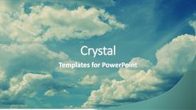  Presentation with plain clear navy blue blue and white cloudy - Amazing slide set having day light - white fluffy clouds backdrop and a teal colored foreground