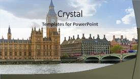  Presentation with westminster - Cool new presentation theme with day lord - big ben and the palace backdrop and a  colored foreground