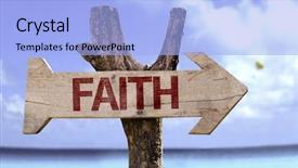  Presentation with faith - Amazing slides having day lord - faith wooden sign backdrop and a  colored foreground