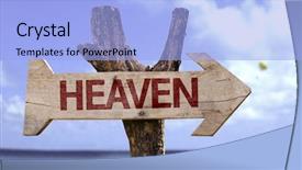  Presentation with heaven - Cool new presentation theme with day lord - heaven wooden sign backdrop and a light blue colored foreground