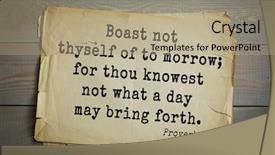  Presentation with bible verses - Colorful presentation design enhanced with day may bring forth proverb backdrop and a coral colored foreground