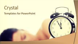  Presentation with sleeping - Cool new slides with day night - beautiful caucasian woman sleeping backdrop and a white colored foreground