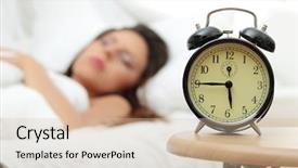  Presentation with night day - Amazing theme having day night - beautiful caucasian woman waking up backdrop and a soft green colored foreground