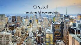  Presentation with night day - Colorful PPT theme enhanced with day night - new york city usa city backdrop and a light blue colored foreground