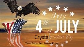  Presentation with eagle flying - PPT theme consisting of day north american bald eagle background and a red colored foreground