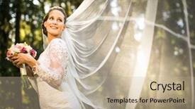  Presentation with white wedding - Cool new presentation theme with day of bride in bridal backdrop and a mint green colored foreground