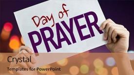  Presentation with night day - Presentation consisting of day of prayer placard background and a coral colored foreground