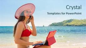  Presentation with indonesia - Presentation design featuring day of summer in flores background and a  colored foreground