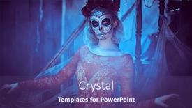  Presentation with catrina - PPT layouts consisting of day of the dead charming and dangerous calavera catrina in an old abandoned house sugar skull girl dia de los muertos halloween background and a violet colored foreground