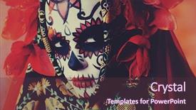  Presentation with sugar skull - Slide deck consisting of day of the dead halloween background and a  colored foreground