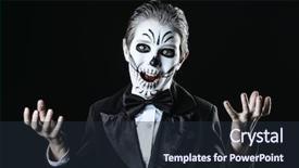  Presentation with black child - Beautiful slides featuring day of the dead backdrop and a wine colored foreground