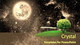  Presentation with earth day - PPT theme consisting of day of the earth elements background and a tawny brown colored foreground