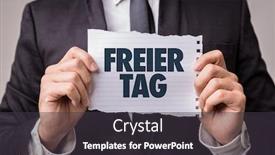  Presentation with german - Presentation design enhanced with day off in german background and a dark gray colored foreground