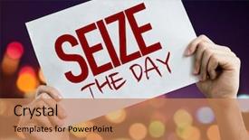  Presentation with day night - PPT theme featuring day placard with night background and a coral colored foreground