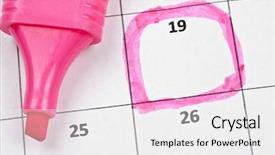  Presentation with planner - Amazing slides having day planner - calendar mark extreme close up backdrop and a white colored foreground