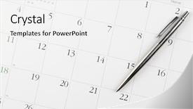  Presentation with planner - Colorful presentation theme enhanced with day planner - pen on calendar page backdrop and a white colored foreground