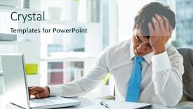  Presentation with tired - Colorful PPT layouts enhanced with day planner - tired asian businessman working backdrop and a sky blue colored foreground