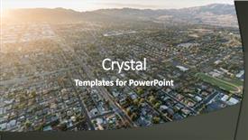  Presentation with los angeles - Presentation featuring day porter - late afternoon aerial view towards background and a dark gray colored foreground