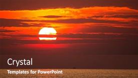  Presentation with fiery - Cool new PPT layouts with day starts fiery disk backdrop and a tawny brown colored foreground