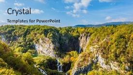  Presentation with caves - Beautiful presentation design featuring day the concept of ecological backdrop and a light blue colored foreground