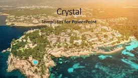  Presentation with sea - Slide deck enhanced with day travell jorney islands seascape background and a coral colored foreground