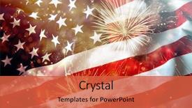  Presentation with fireworks - Slide set enhanced with day united states of america background and a red colored foreground