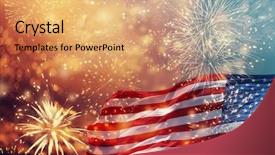  Presentation with independence day - Colorful slide deck enhanced with day united states of america backdrop and a coral colored foreground