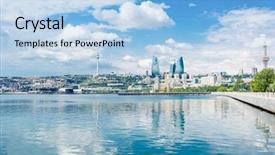  Presentation with architecture - Amazing slides having day view of baku azerbaijan backdrop and a  colored foreground