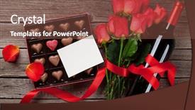  Presentation with bottle red wine - Slides with day with red roses wine background and a tawny brown colored foreground