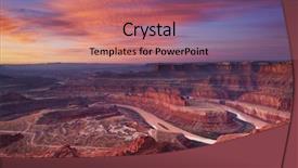  Presentation with colorful sunrise borobudur temple - Slide set with colorful sunrise at dead horse background and a coral colored foreground