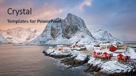  Presentation with islam famous mosque in turkish - Beautiful presentation theme featuring norway with red rorbu house backdrop and a  colored foreground