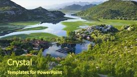  Presentation with national - Presentation with develop new ideas conceptual illustration brain next to light bulb and fireworks background and a ocean colored foreground