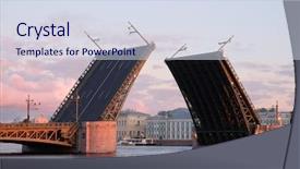  Presentation with bridge - Audience pleasing presentation consisting of image of open palace bridge backdrop and a sky blue colored foreground