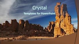  Presentation with sahara - Slide deck enhanced with rocks of sahara desert tassili background and a ocean colored foreground